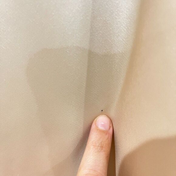 Banana Republic Beige Champagne Satin Midi Sleeveless Cocktail Party Dress Sz 12 - Picture 6 of 15